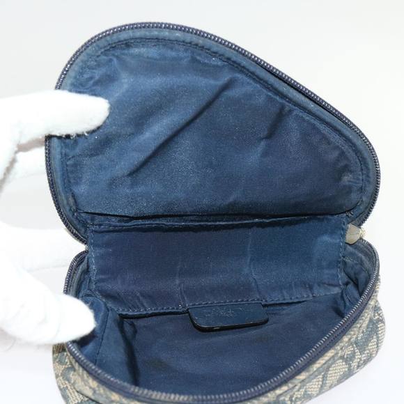 Christian Dior Trotter Canvas Saddle Pouch Navy Auth bs6504 - Picture 11 of 16